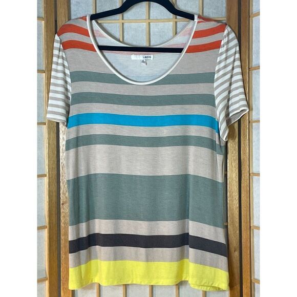 Lapis XL Lightweight Striped Top - Picture 2 of 13